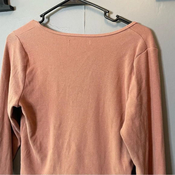 Abercrombie & fitch rose pink ribbed long sleeve shirt size large - Picture 8 of 8